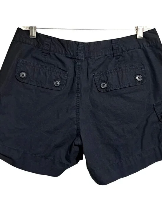 Daisy Fuentes Womens Cargo Shorts Size 6 Black 100% Cotton Mid-Rise Casual Style - Picture 2 of 7